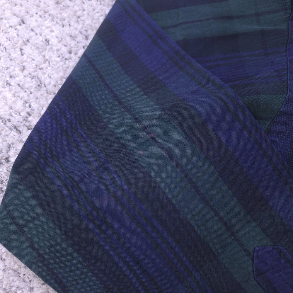 Polo Ralph Lauren Big Shirt Men Medium Tartan Plaid Long Sleeve Button Pony Logo - Picture 4 of 9
